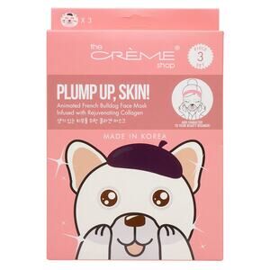 The Crème Shop Klean Beauty Animated French Bulldog Face Masks*Pack of 3